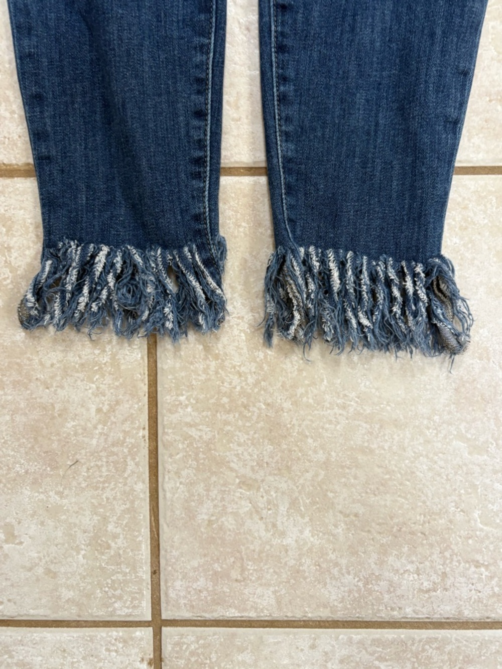 Joe's Jeans Dark Blue Straight Leg Frayed Hem - Picture 5 of 5
